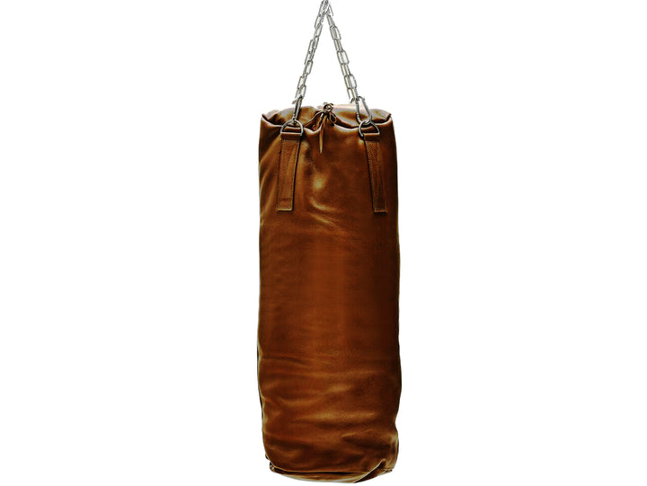 RETRO HERITAGE BROWN LEATHER HEAVY PUNCHING BAG (Un-filled)