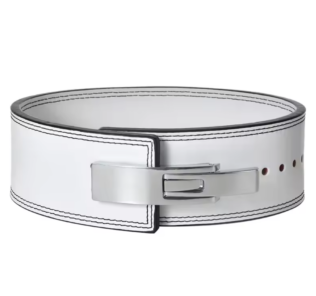 13mm Powerlifting Leather Belt - White