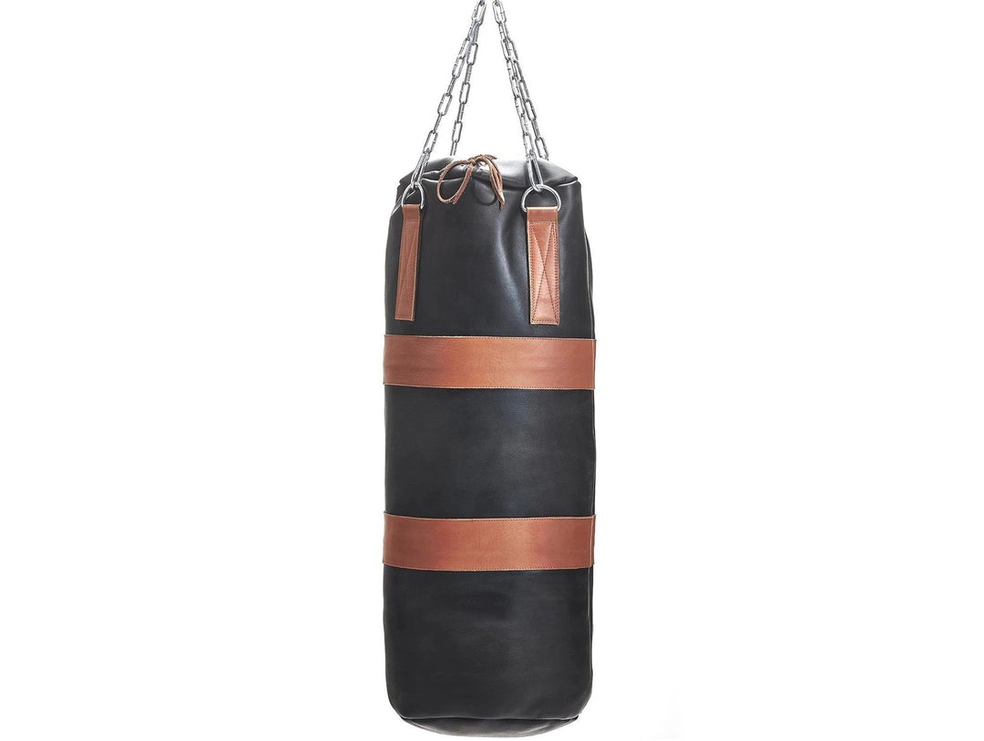Black Brown High-Grain Leather Punching Bag (Un-filled)