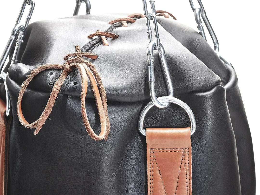Black Brown High-Grain Leather Punching Bag (Un-filled)