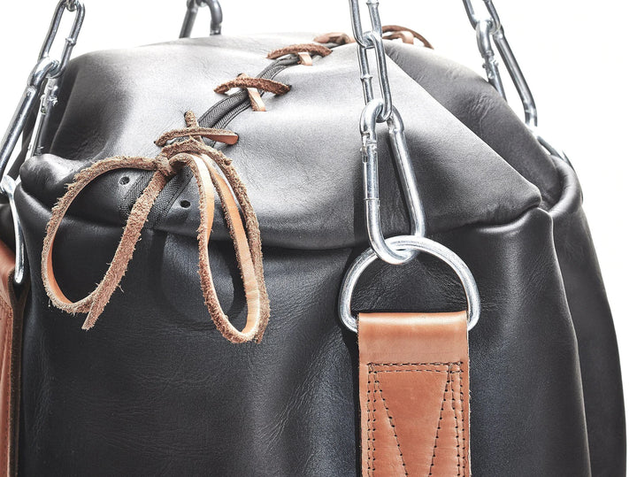 Black Brown High-Grain Leather Punching Bag (Un-filled)