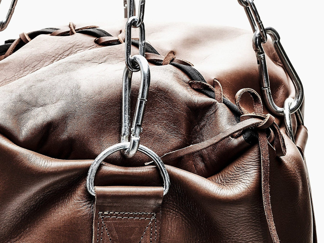 RETRO HERITAGE BROWN LEATHER HEAVY PUNCHING BAG (Un-filled)